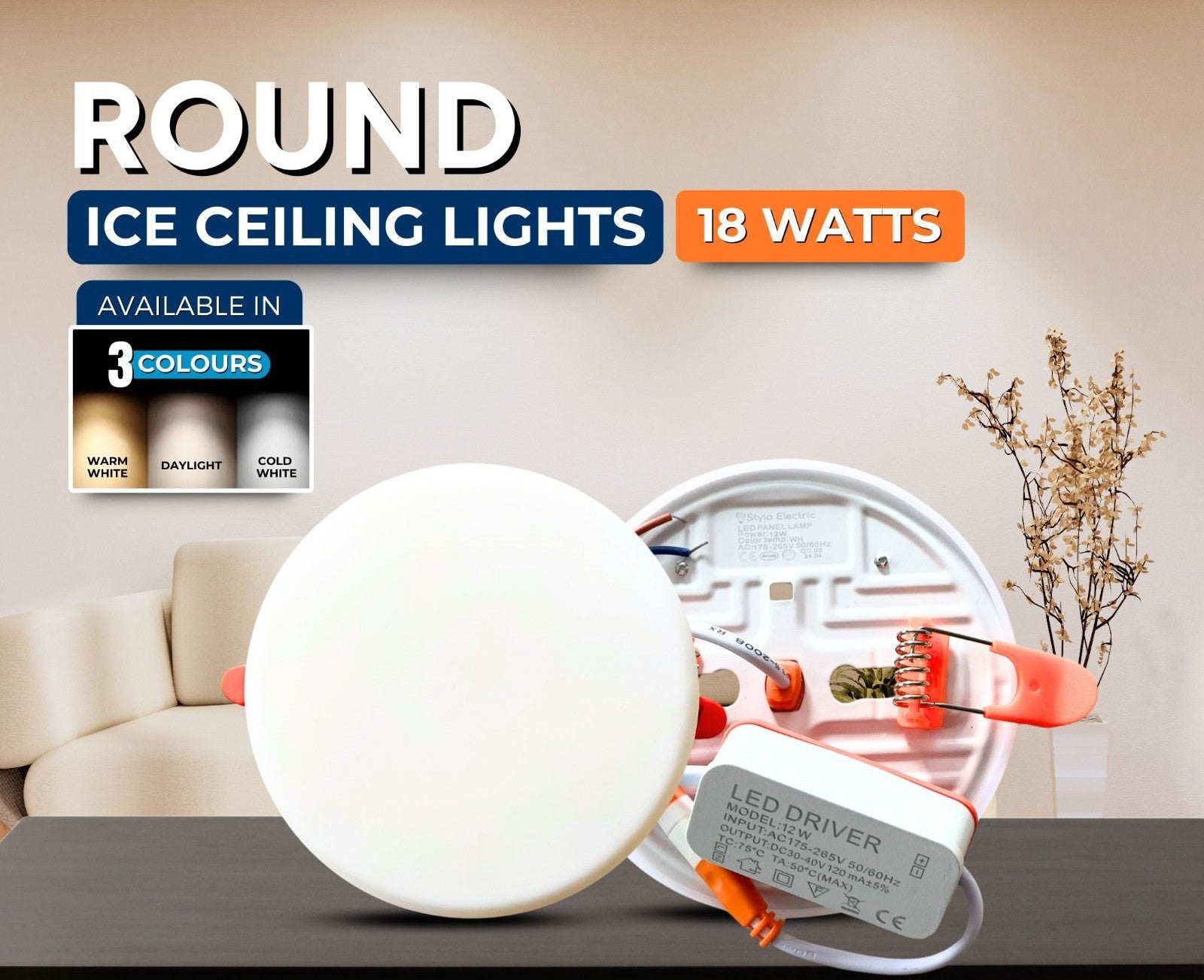 Round Ice Ceiling Lights