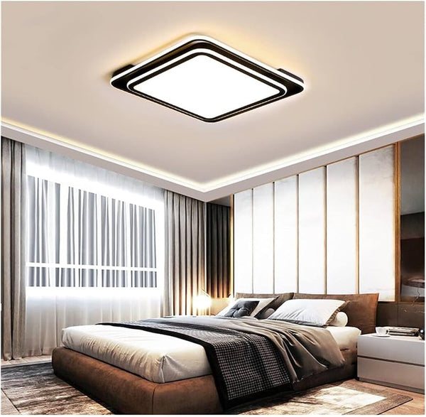 Modern LED Ceiling Lights with Remote Dimmable Square Rectangle